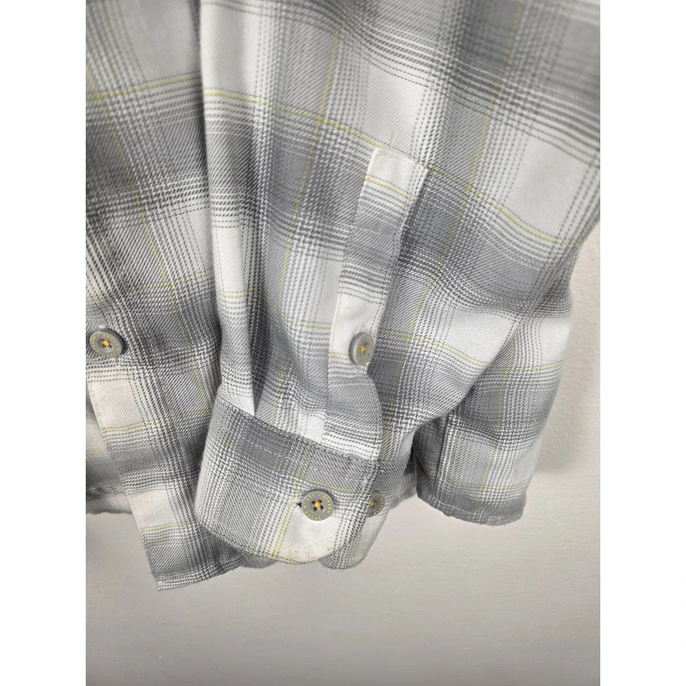 DIXXON Flannel Travis‎ Tritt Set In Stone Button Up Shirt Men's Large Plaid